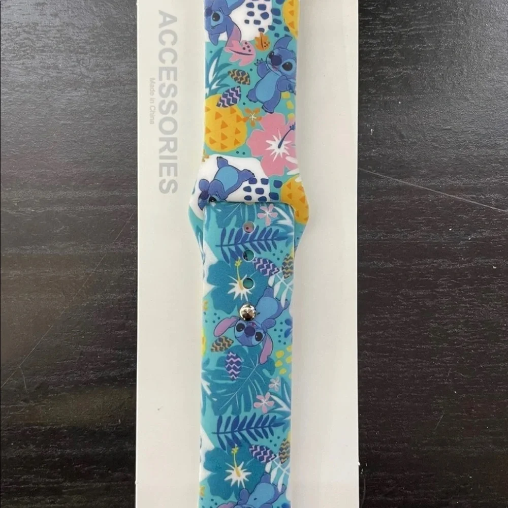 Cute Silicone Watchband Tropical Stitch Design for Apple Watch Any Series